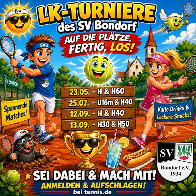 Tennis Cartoon LK Turniere 2026 klein